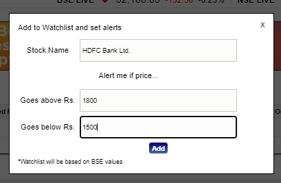 Watchlist by Rediff Money